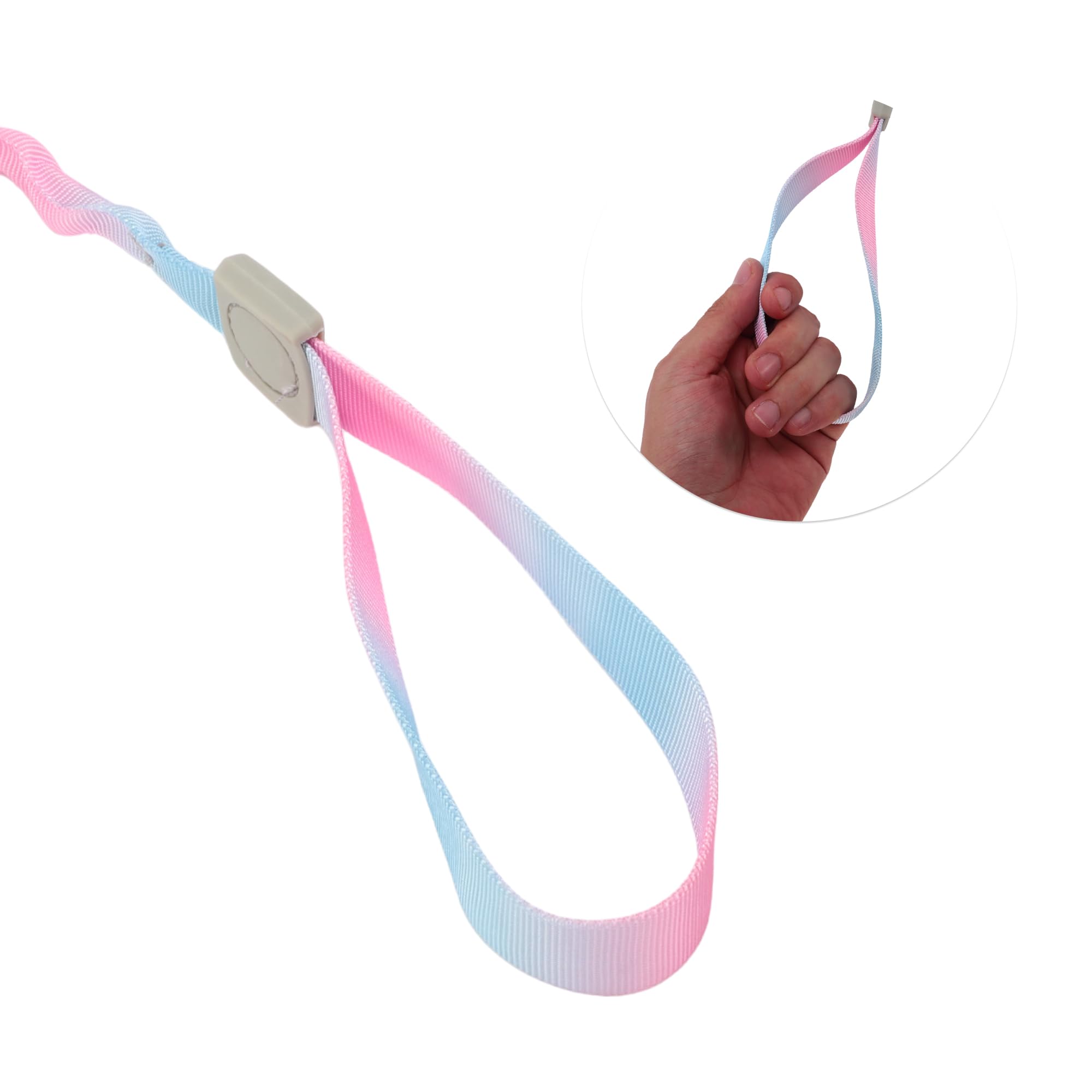 CAPASTEC Guinzaglio a Doppia Maniglia per Cani, Corda Elastico Nylon, Blu Rosa Gradiente, Lunghezza 110-160cm