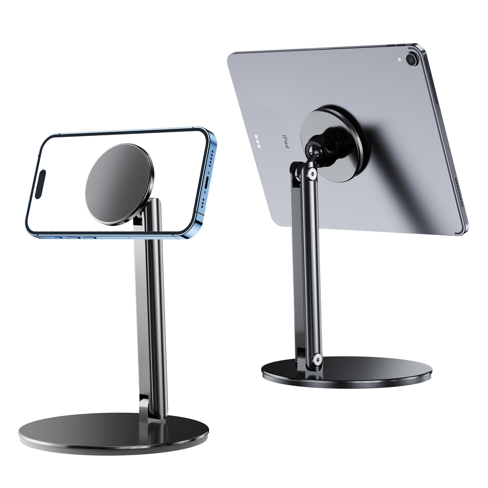 Supporto pieghevole per telefono cellulare, girevole a 360°, in lega di alluminio, per videochiamate, guardare video, giocare, compatibile con tutti i telefoni cellulari e tablet