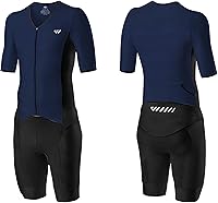 Logas Men's Triathlon Trisuit Race Skinsuit - Padded Speed Suit for Swim Bike Run All Levels