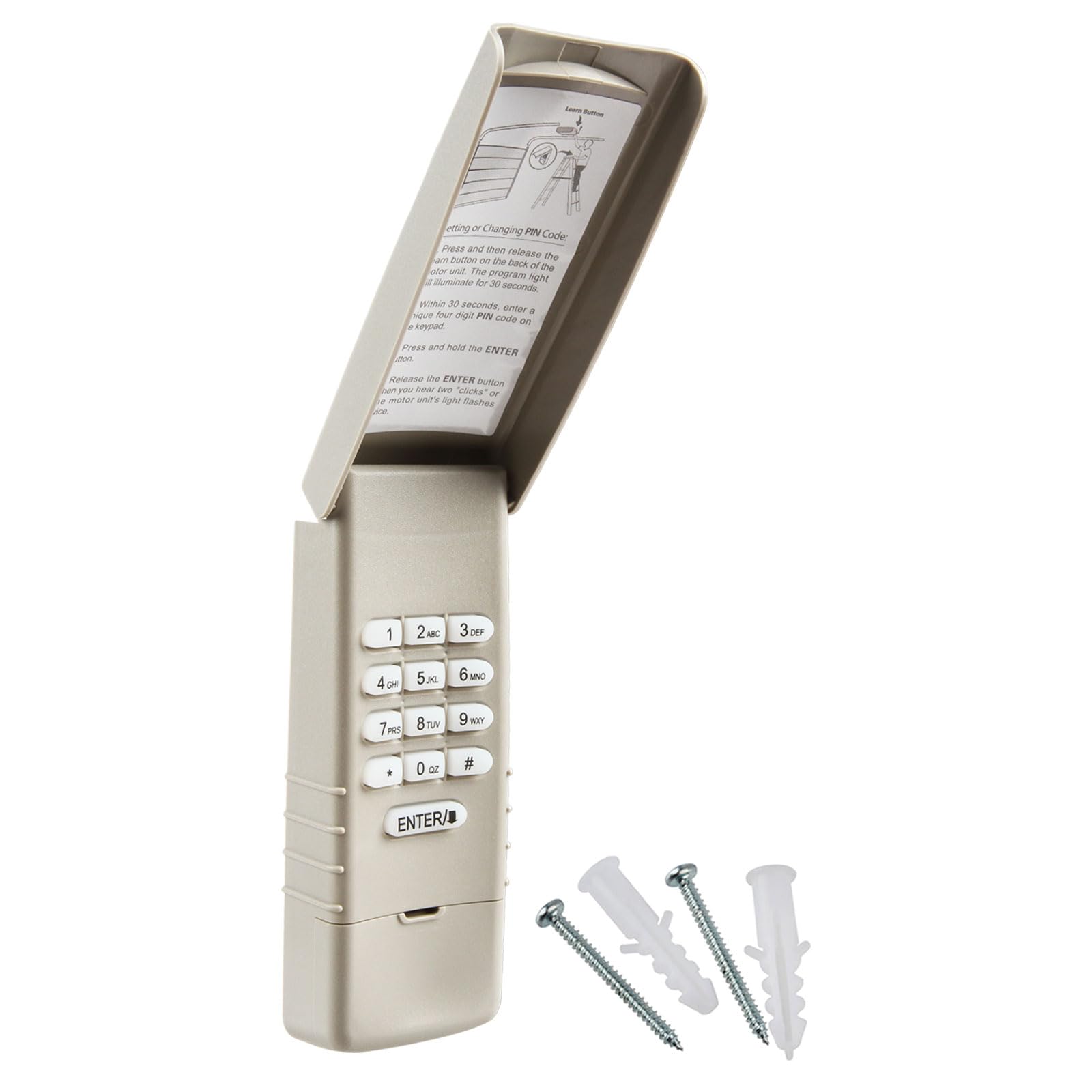 Clavier ouvre-porte de garage sans clé rétroéclairé compatible Chamberlain et Craftsman