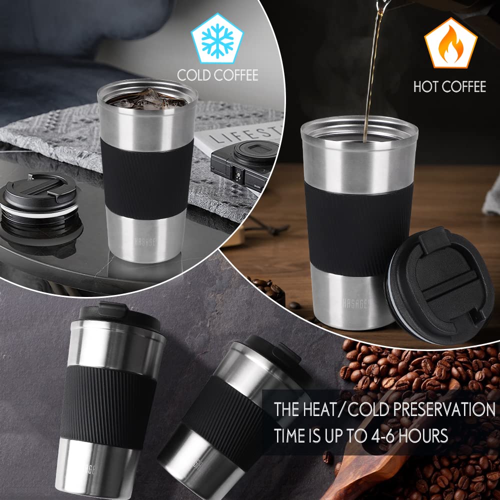 HASAGEI Travel Mug, Insulated Coffee Cup with Leakproof Lid - Image 3