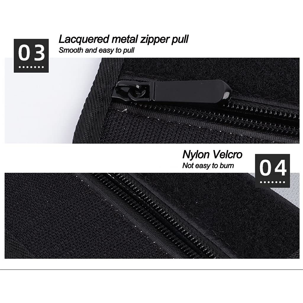 Busta per documenti, Portadocumenti con cerniera, borsa portadocumenti, organizzazione documenti di viaggio, busta portasoldi(Black)