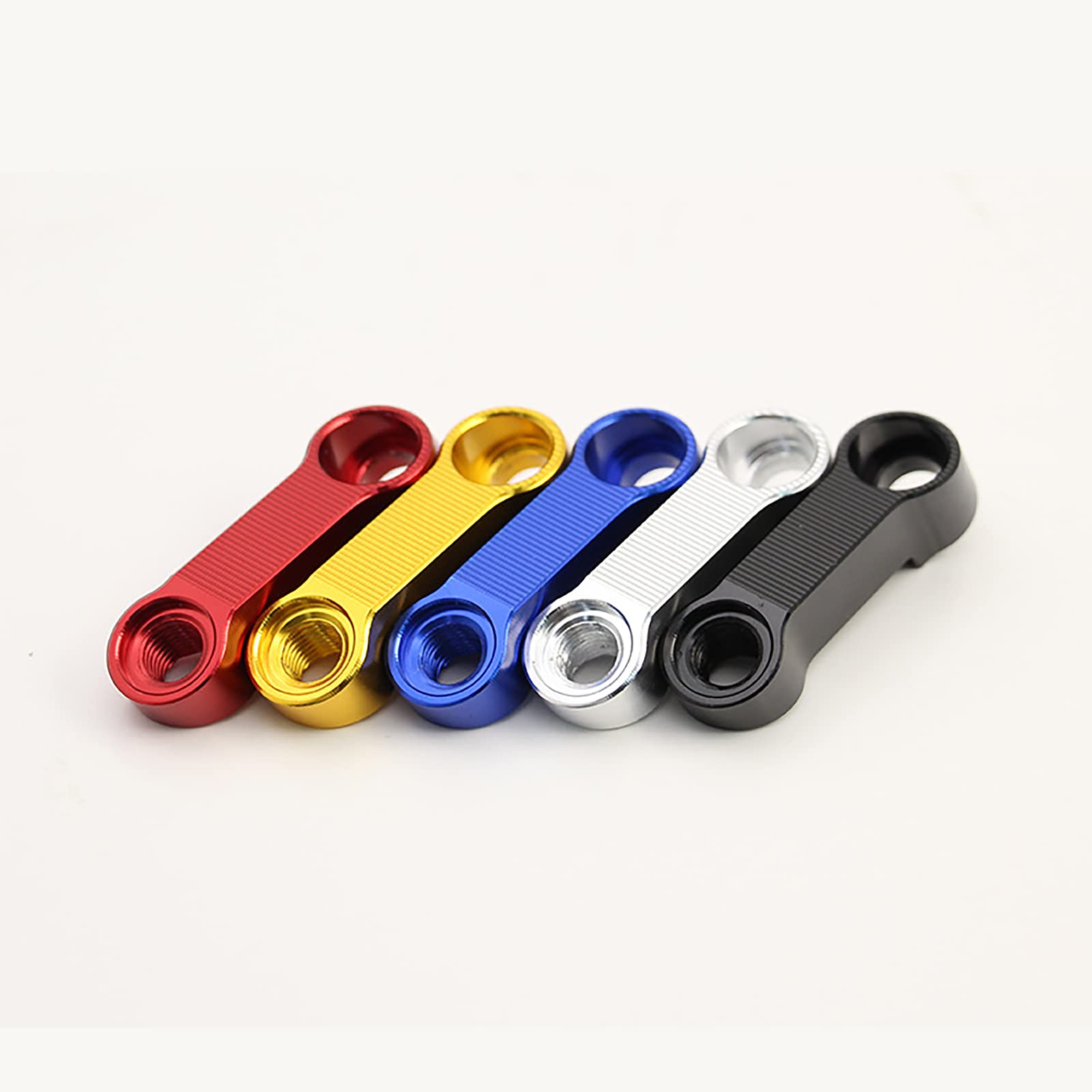 Larcele Prolongation de rétroviseur pour moto, Support de rétroviseur de moto de 10 mm 8 mm pour rétroviseur de moto, Support pour augmentation du rétroviseur MT/YSZ-01 MULTIDIRECTIONNEL (Noir)