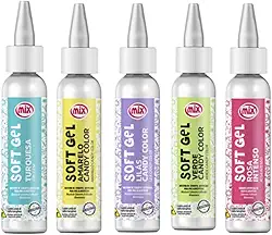 Kit 5 Soft Gel Corante Comestível Para Pasta Americana Chantilly Glacê Mix