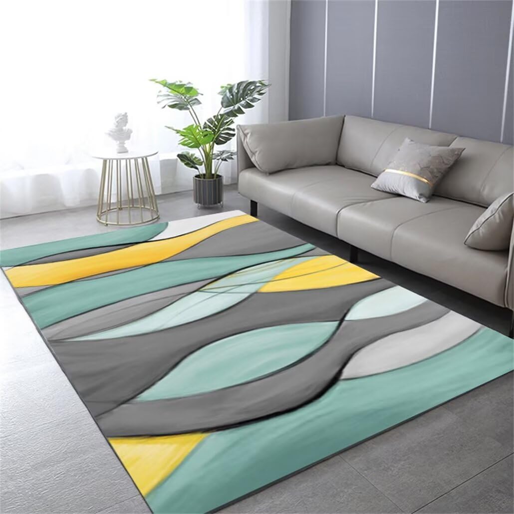 Tapis lavable 160x240 anti-tache pour salle à manger et chambre d'enfant