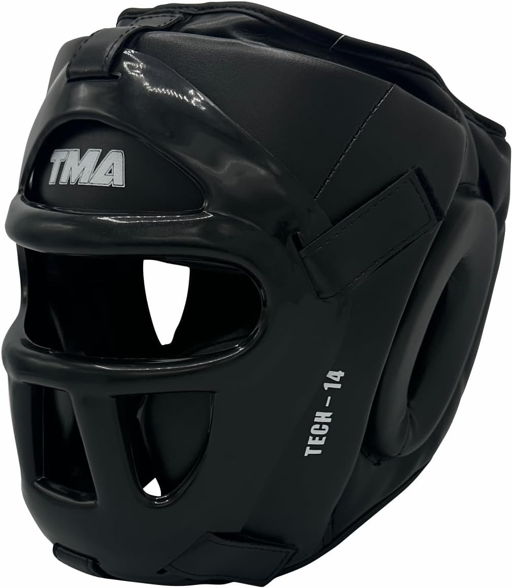 TMA Best Head Guard, a Complete Package for MMA and Kickboxing Trainees, Muay Thai Boxing Safety Head Guard for Men, Women Boxing Training Equipment Boxing Headgear Wrestling Headgear Safety Helmet
