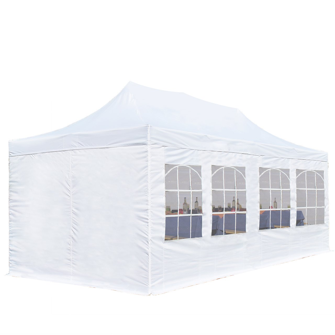 TOOLPORT PopUp Gazebo Aluminium 3x6m 4 sidewalls beige Folding tent