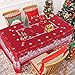 Obrusy świąteczne Nowy Rok dekoracja domu obrusy prostokątne obrusy odpowiednie na imprezę kuchenne obrusy - czerwone, 140 x 180 cm 55 x 70 cali