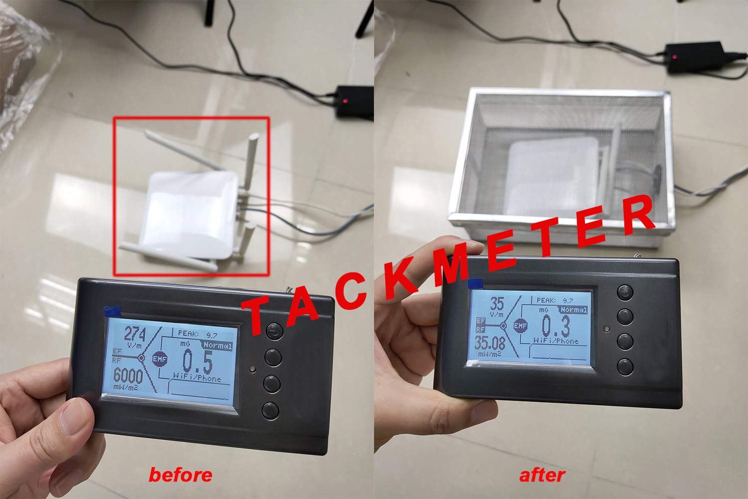 TACKMETER Large WiFi Router Cover RF EMF Protection Radiation Shield 12x9x4 inches for WiFi Router Modem,Blocks 5G