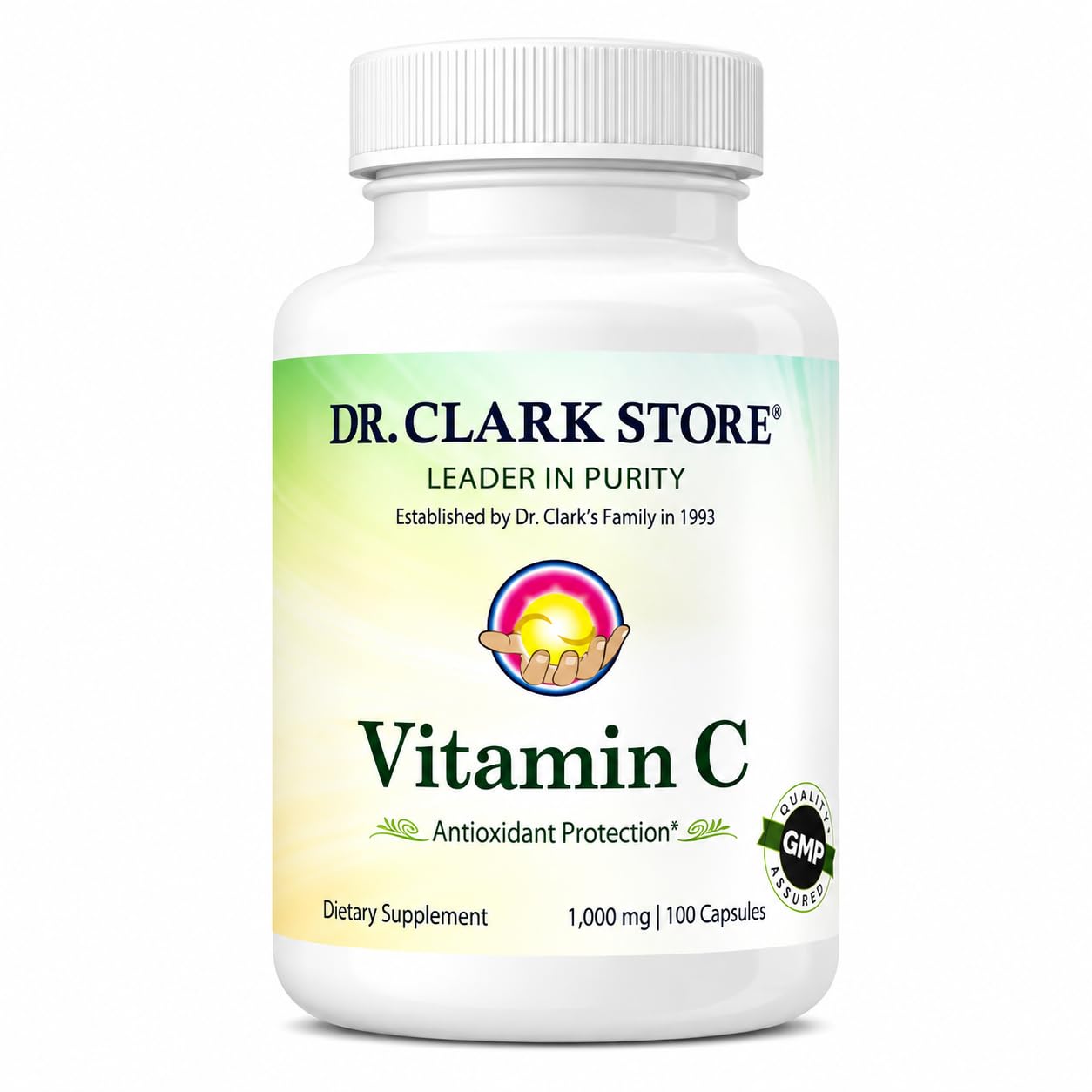 Dr Clark Store Vitamin C Supplement 1000mg, 100 Gelatin Caps (100 Serving)