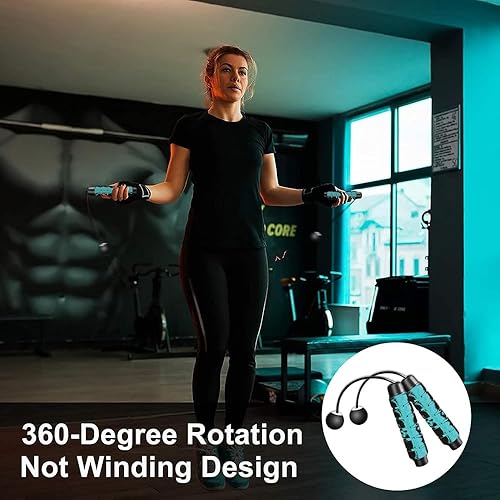 Miniatura 7 de axGear Cuerda de saltar sin cuerda Peso ajustable Fitness Entrenamiento Deporte Saltar Inalámbrico