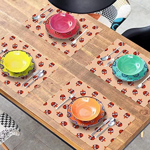 Set de table hibou x6 antidérapant résistant à la chaleur 30x45 cm - 8