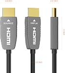 RUIPRO 8K HDMI Fiber Optic Cable CL2 Rated 50 Feet 48Gbps 8K60Hz 4K120Hz Dynamic HDR eARC HDCP2.2/2.3 for RTX4080/4090/3080/3090, Xbox S/X, PS5/4, AVR, Projector, LG/Samsung/Sony TV