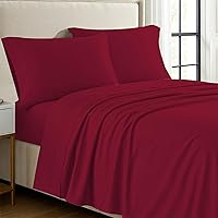 Vista 20 de Carressa Linen Juego de sábanas 100% algodón egipcio, sábanas de lujo de 1200 hilos de algodón egipcio tamaño Queen (4 piezas, beige), suave como