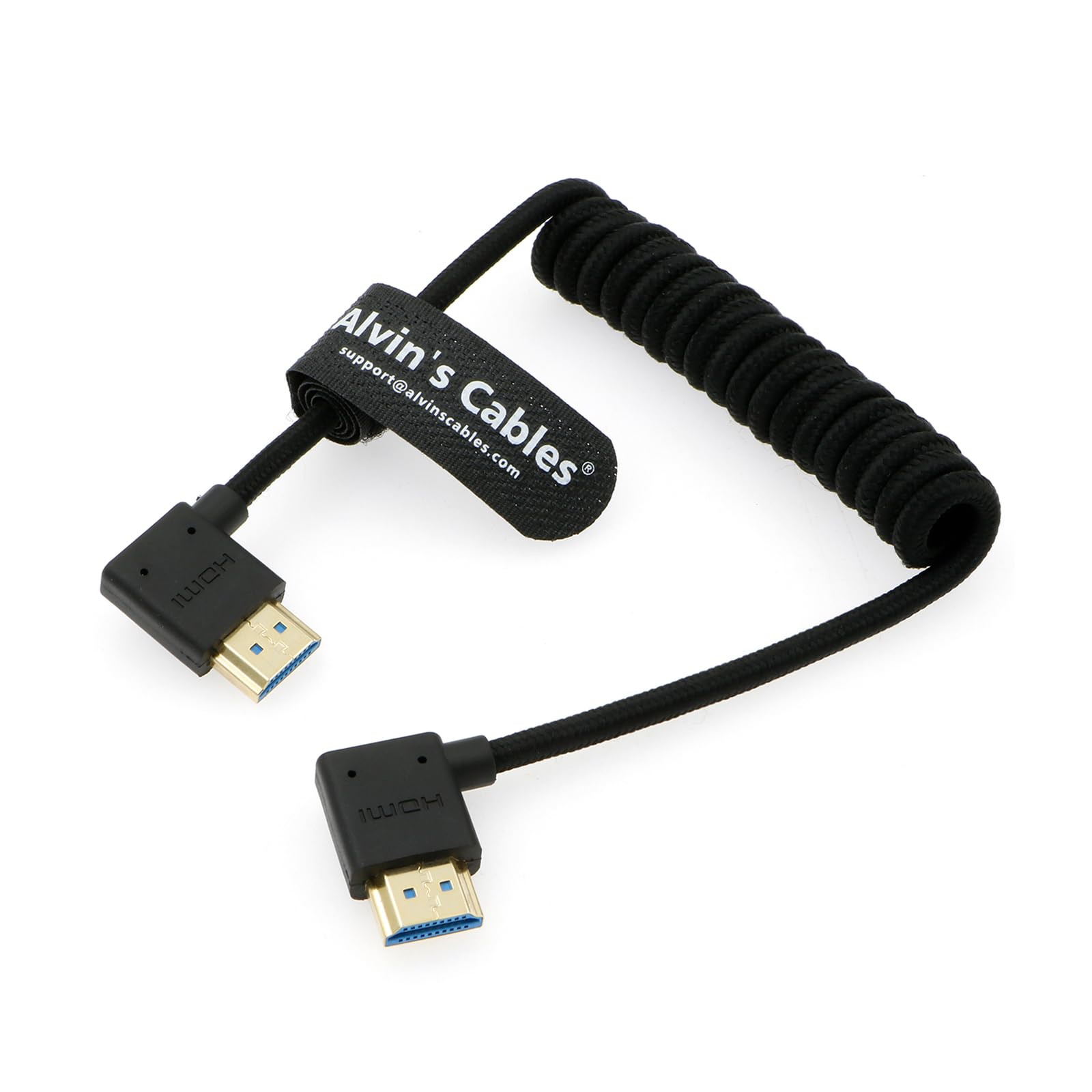 Alvin’s Cables 8K 2.1 Full HDMI Braided Coiled-Cable for Atomos Ninja-V 4K-60P Record from Z-CAM for Canon-C70, for Sony A7S3,A9,A74(18 to 28 Inch) — view 34