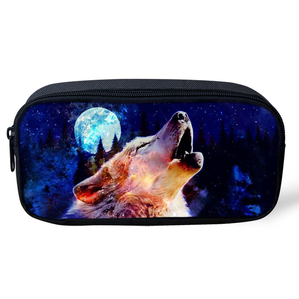 abbracci idea Animal graffiti Pencil Case Pen bag Student forniture cancelleria bag 8.66x1.77x4.33 inches Husky2