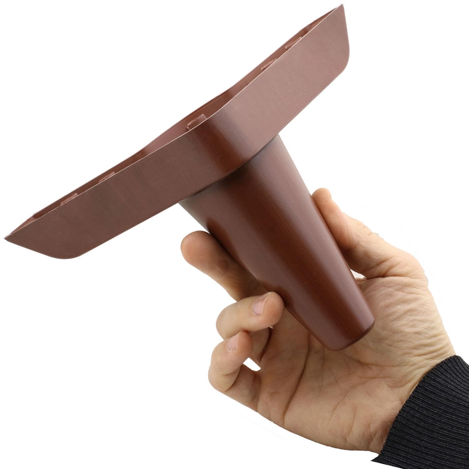Badem10 4 ADET Aspen Lüks Mobilya Kanepe Sehpa Puf Koltuk Ayağı 14 cm Kahverengi Ahşap Desenli Baza Ayak