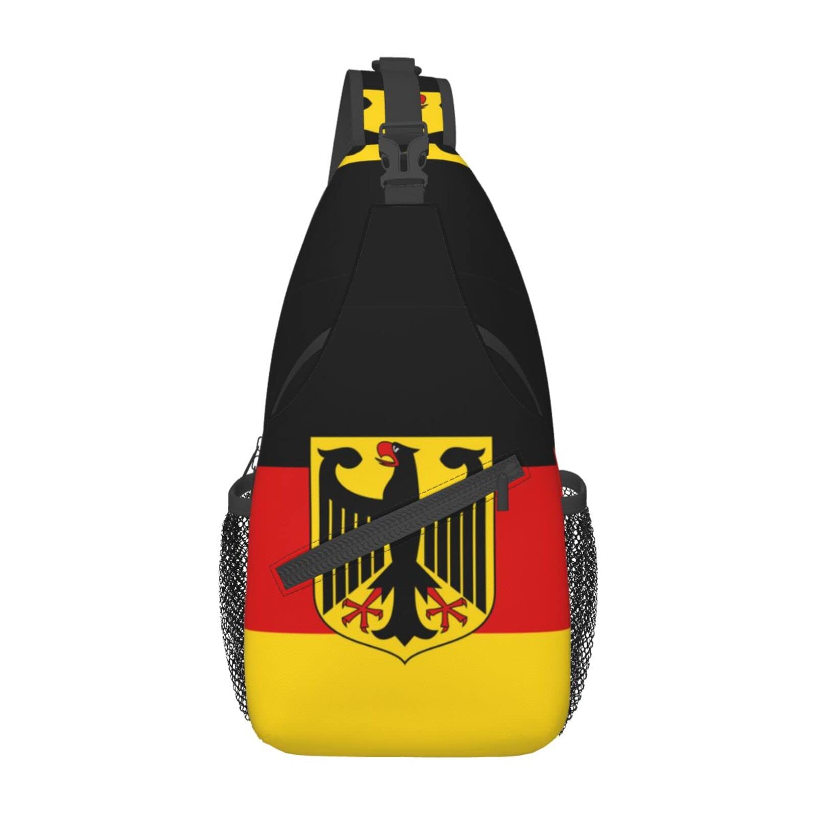 skdjowu German Flag Sling Bag Crossbody Backpackany Travel Hiking Daypack Shoulder Chest Bag for Women Men