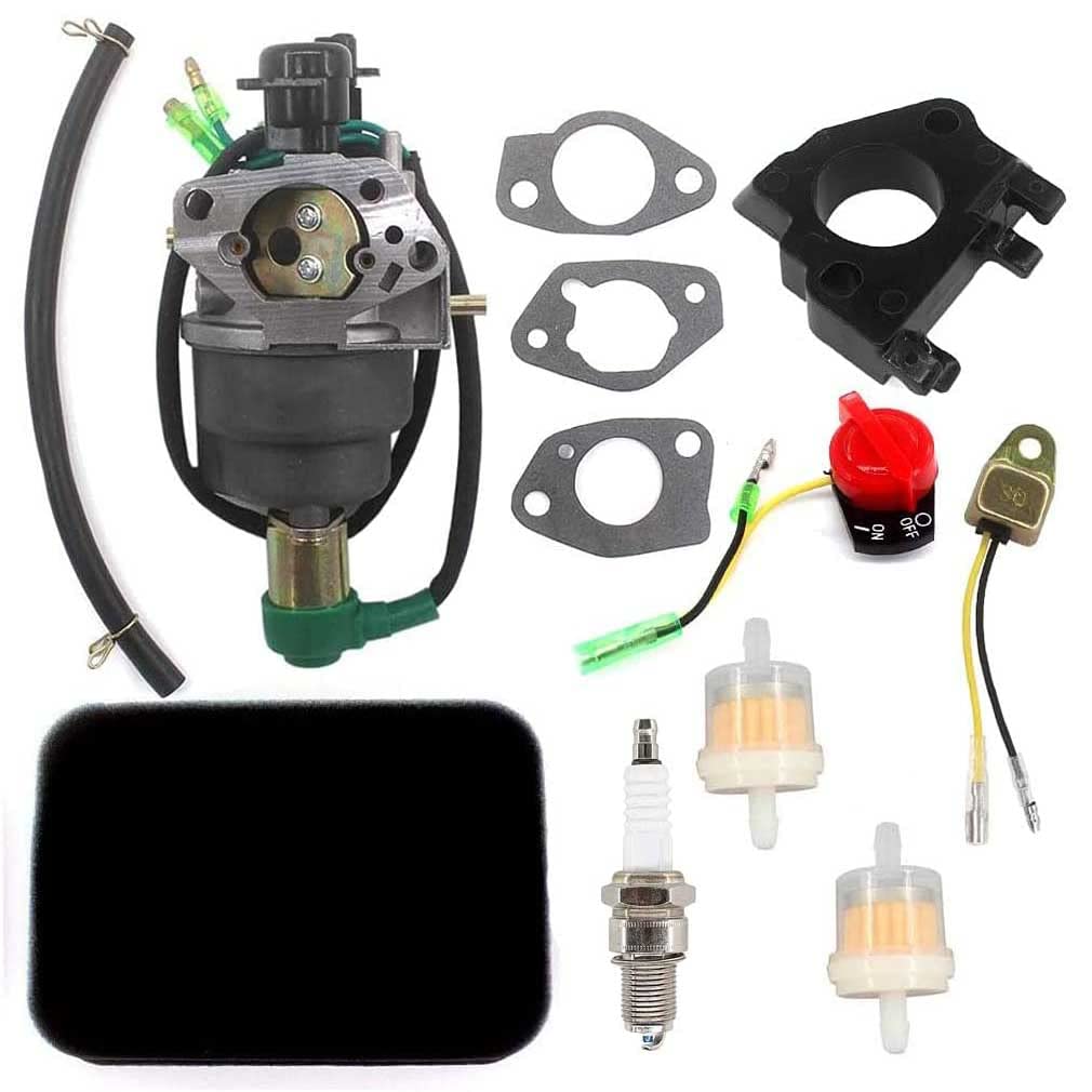 AISEN Carburetor for EB5000X EB6500X EB6500SX EM5000SX EW171 EB7000I EM6500SX EM6500GP EM7000IS EG5000CL EU6500i Generator Carb Fuel Line Filter Foam Air Filter Oil Alert Sensor-image-14