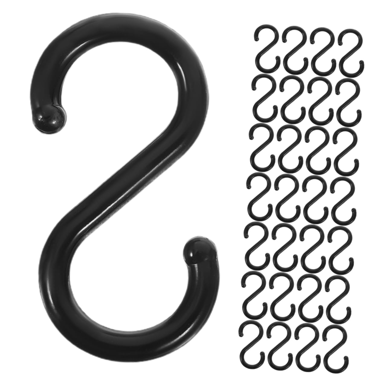 TOPPERFUN 200pcs S Hanger Hooks Kitchenware Hook Bird Feeders Hooks Hook for Supermarket S Hooks for Hanging Outdoor Hanging Hooks Hanging Plants Hooks Pan Hanger Hangers Black Pp