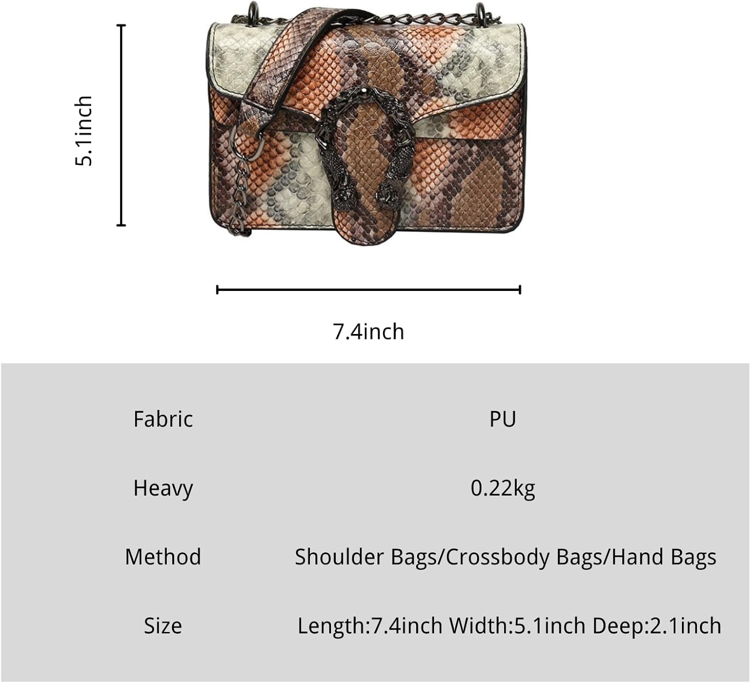 Women Synthetic Leather Crossbody Purse Bags,Fashion Snake Printed Leather Shoulder Bags,Small Clutch Bags