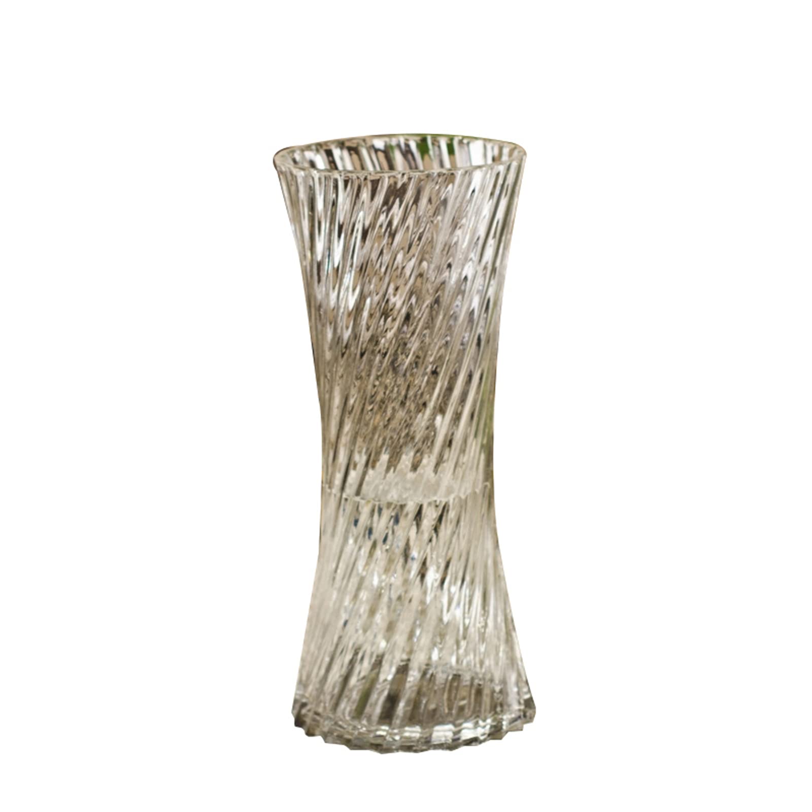 asdchZen Thickened Glass Vase, Transparent Flower Hydroponic Vase Indoor Dining Table Hotel Reception Rose Flower Lily Hydroponic Vase,15 * 35CM
