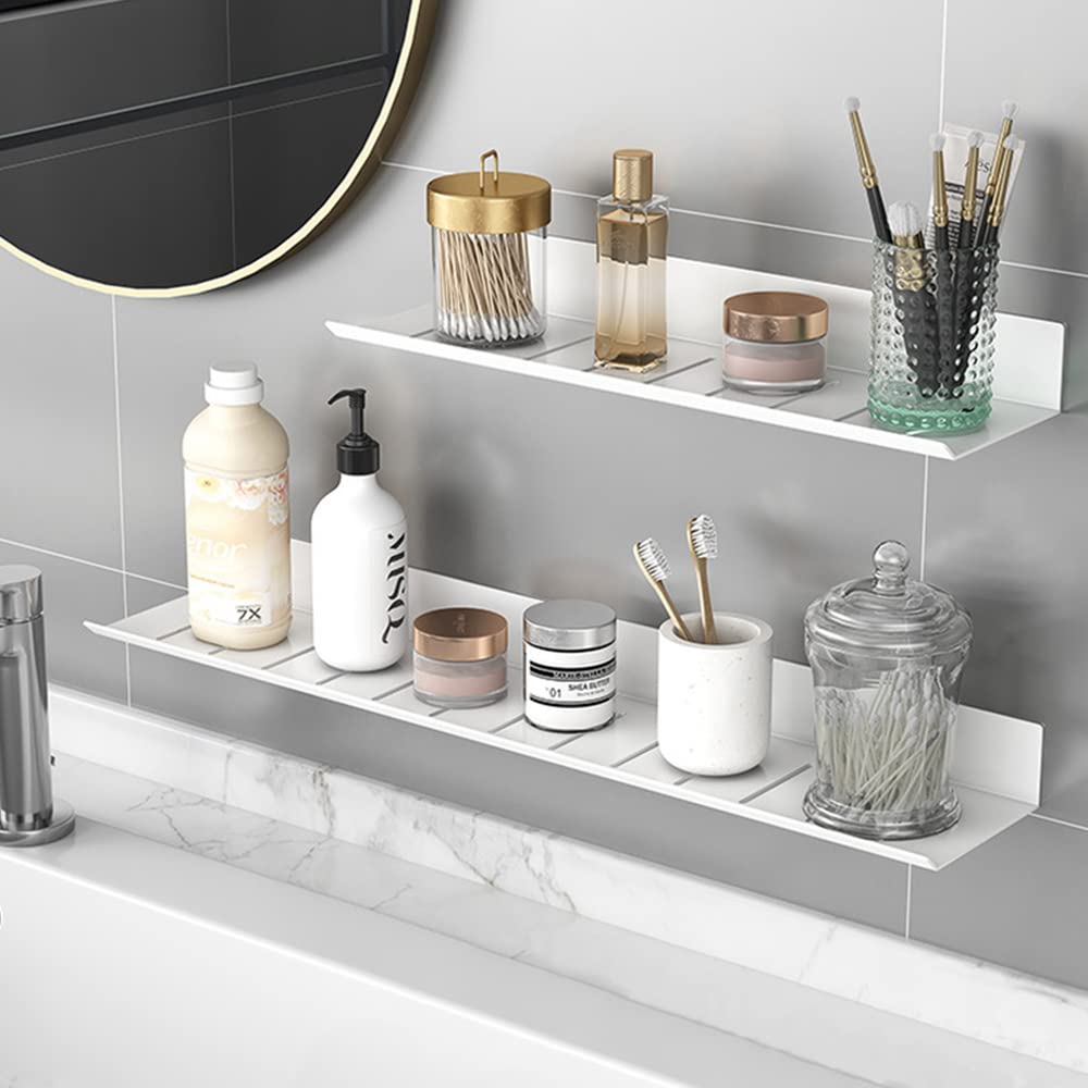 Mensola Doccia Adesiva DUFU - In Vetro E Alluminio, Senza Fori, Porta Fino A 10 Kg, Argento - Foto 12