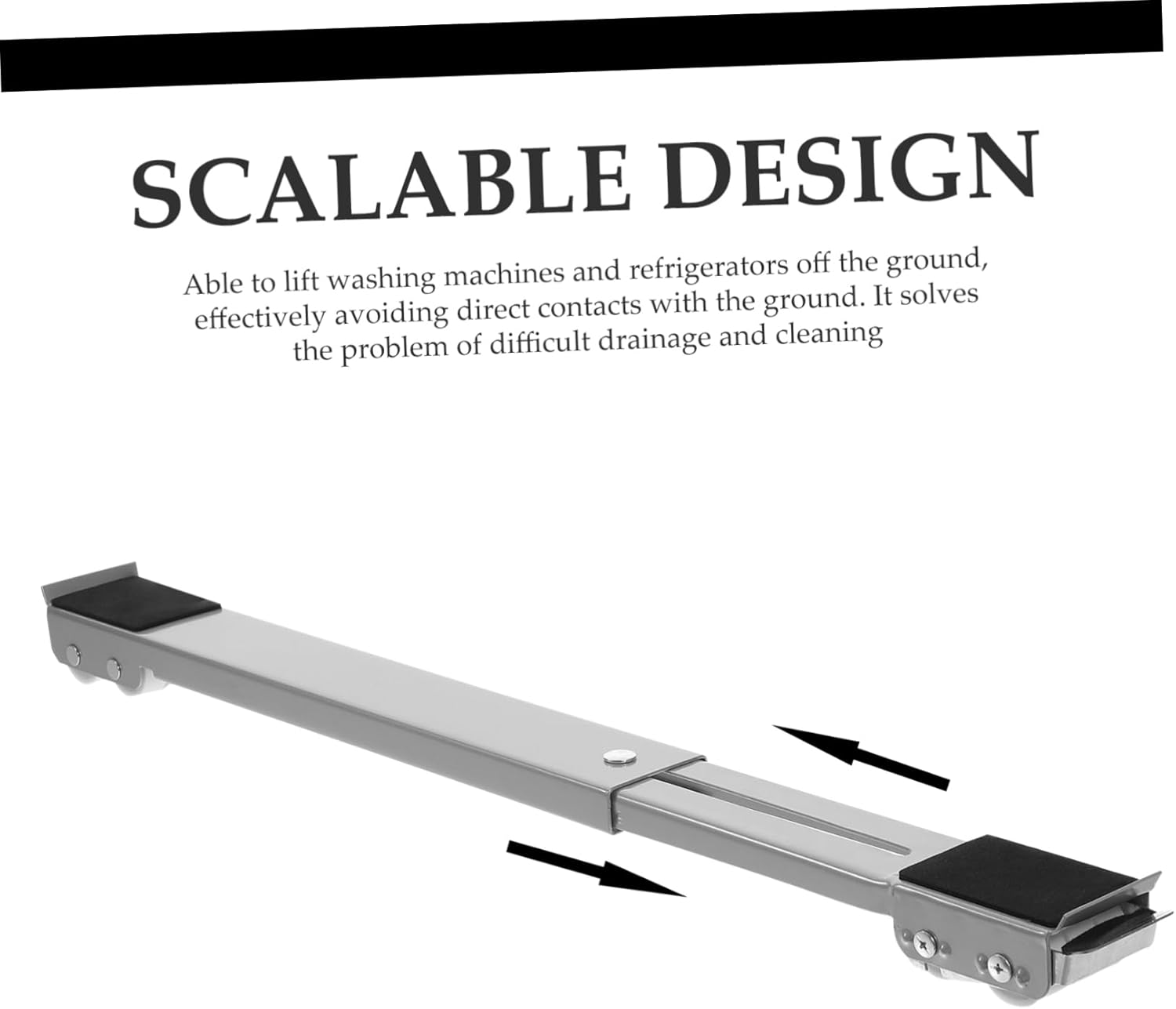 STOBOK 1pair Multifunction Base Stand for Household Appliances Heavy Duty Furniture Moving Tool Locking Wheels for Washing Machines and Refrigerators Scalable Design for Easy Operation