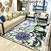 Chambre Ado Tapis Antistatique Vert Blue Floral Motif Girl Girl Girl Garden Safety Safety Hiver Wash Chambre Enfant 80X120cm