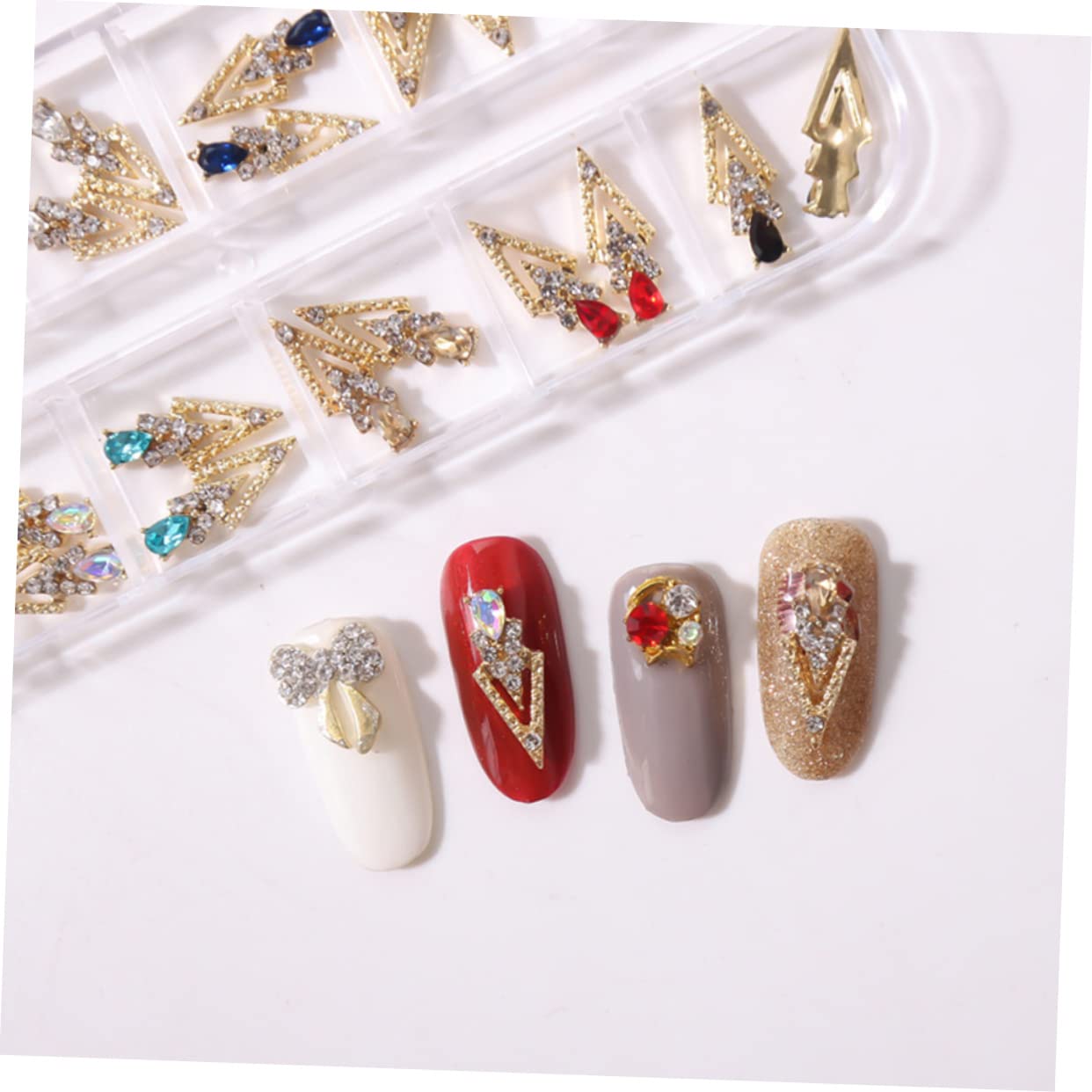 FRCOLOR 72pezzi Abbellimenti Per Unghie Charms Per Nail Art Design Decorazioni Per Unghie Della Manicure