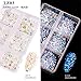 1 Box Crystal Nail Art AB Rhinestone Clear All Color Flat Bottom Mixed Shape Diy Nail Art 3d Decoration In 6 Cell Pot