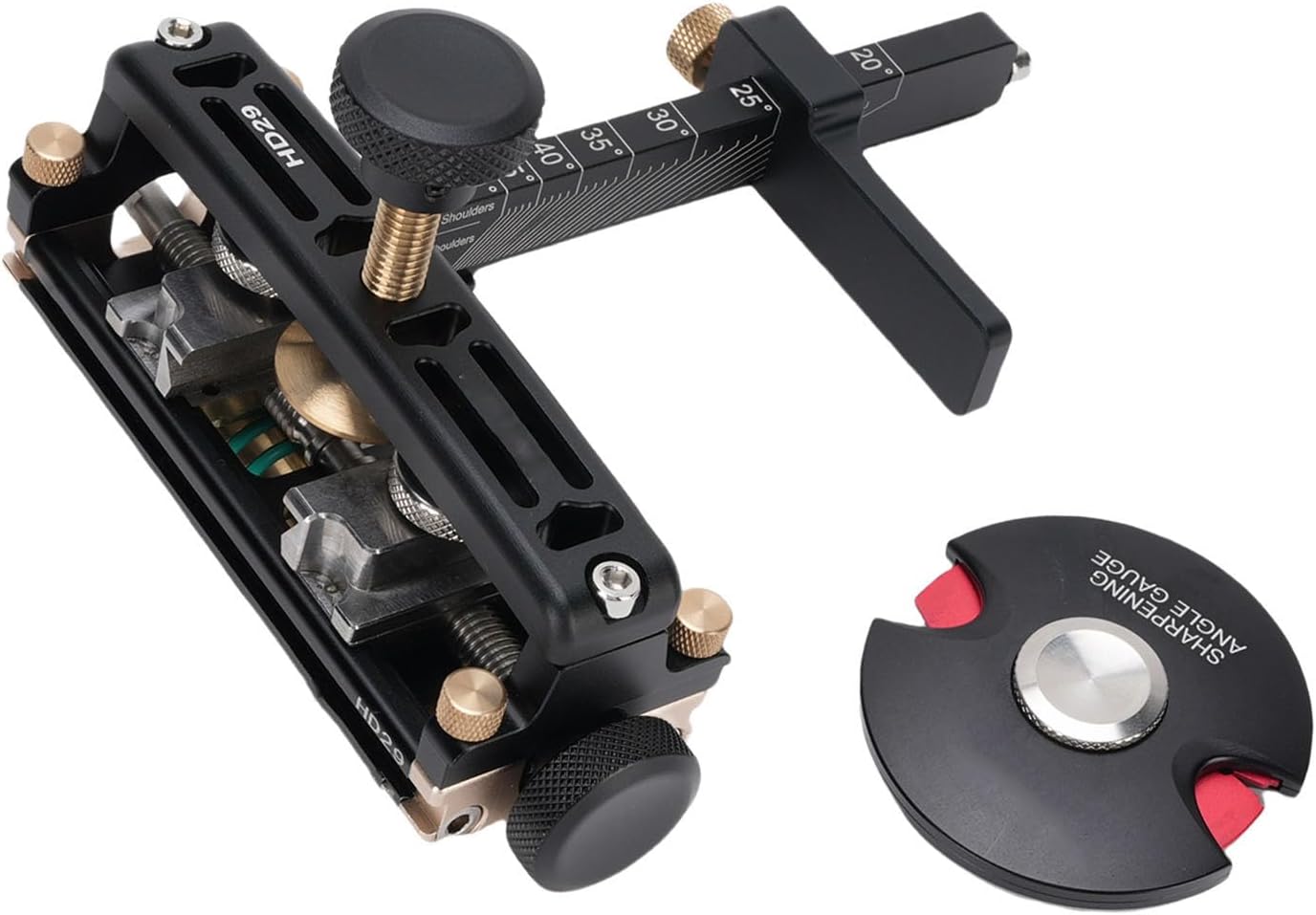 Fafeicy Honing Tool Aluminum Alloy Angle Adjustment Woodworking Sharpening Jig for Chisel Maintenance