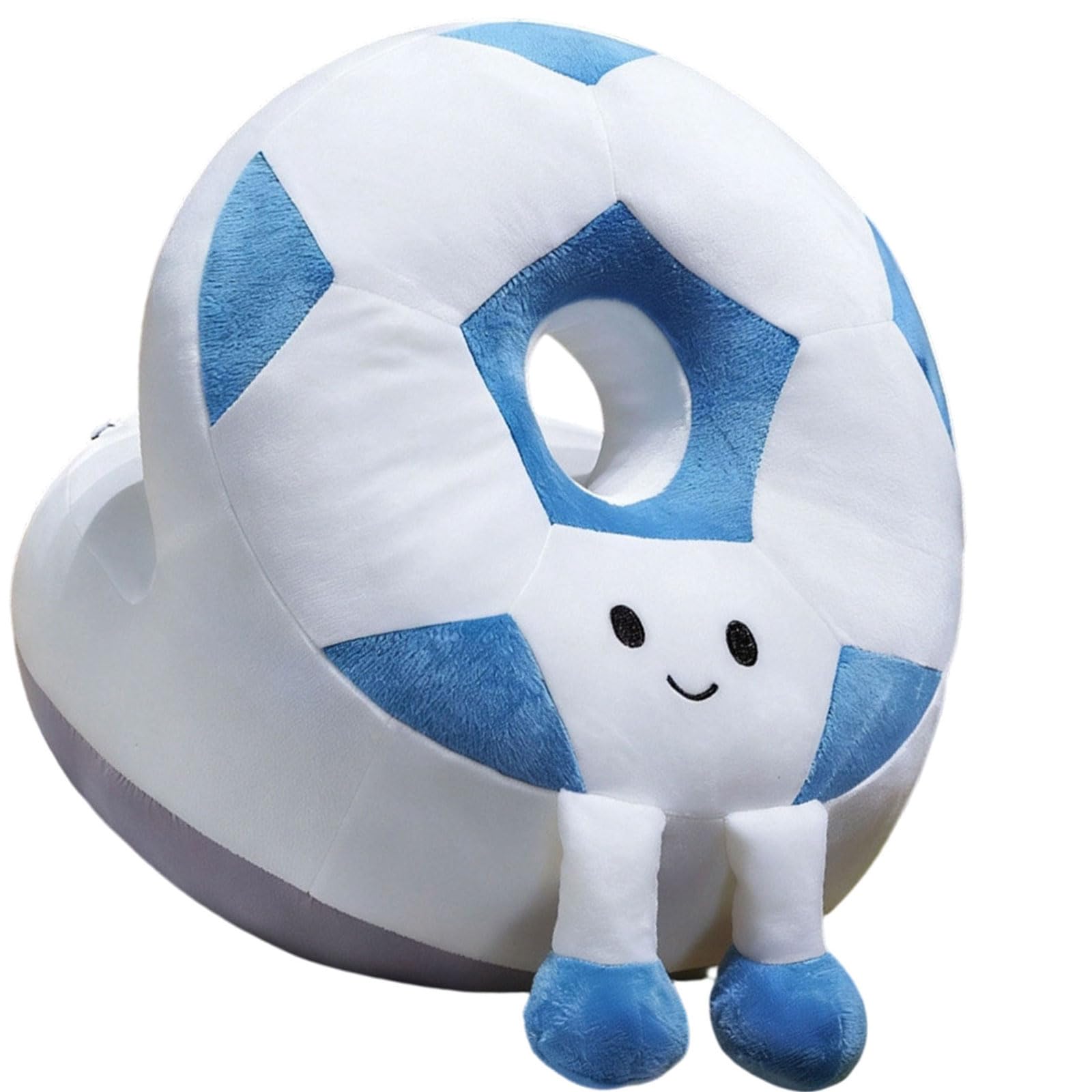 Kaeltsyn Student Comfort Napping Pillow with Fun Cartoon Soccer Print Ergonomic Headrest Backrest Cushion for Desk Chair School Sleep Pillow