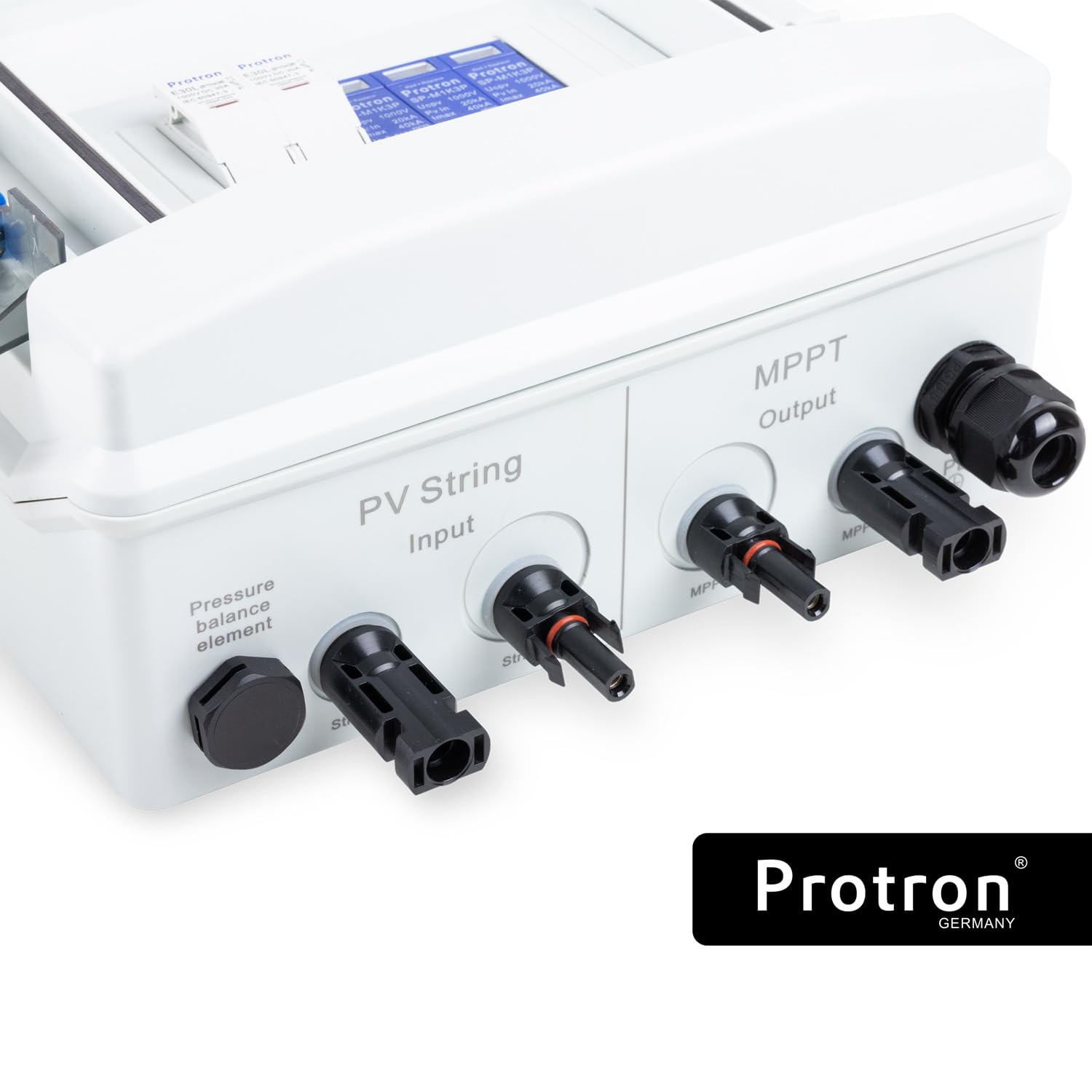 Protron PV GAK Solar Generatoranschlusskasten Photovoltaik DC Anschlusskasten Überspannungsschutz 1000V - T2 (DC-String 1/1 8M 3P 1000V T2, 0% MwSt.)