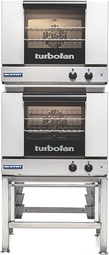 Moffat Turbofan E22M3 - Horno de convección eléctrico de tamaño medio con soporte, doble pila, control manual