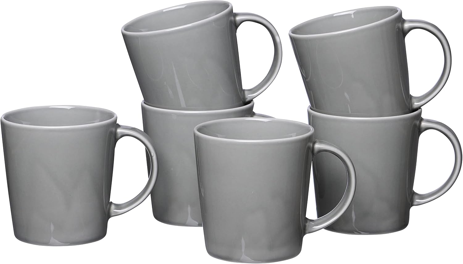 Ritzenhoff & Breker Doppio - Set 6 Coppette Muesli In Porcellana Grigia - 0,52l - 3