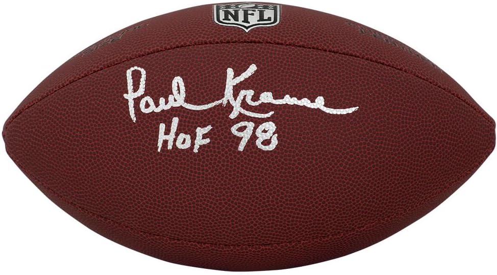 Paul Krause Signed Wilson Limited Full Size N.F.L Football w/HOF'98 - Schwartz Authenticated