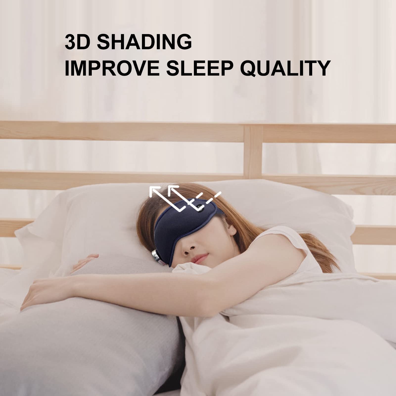 Masseur Oculaire avec Chaleur et Refroidissement, Soulagement de la Fatigue Améliorant le Sommeil Masseur Oculaire Chauffant Vibrant Rechargeable pour Migraines Yeux Secs Cernes