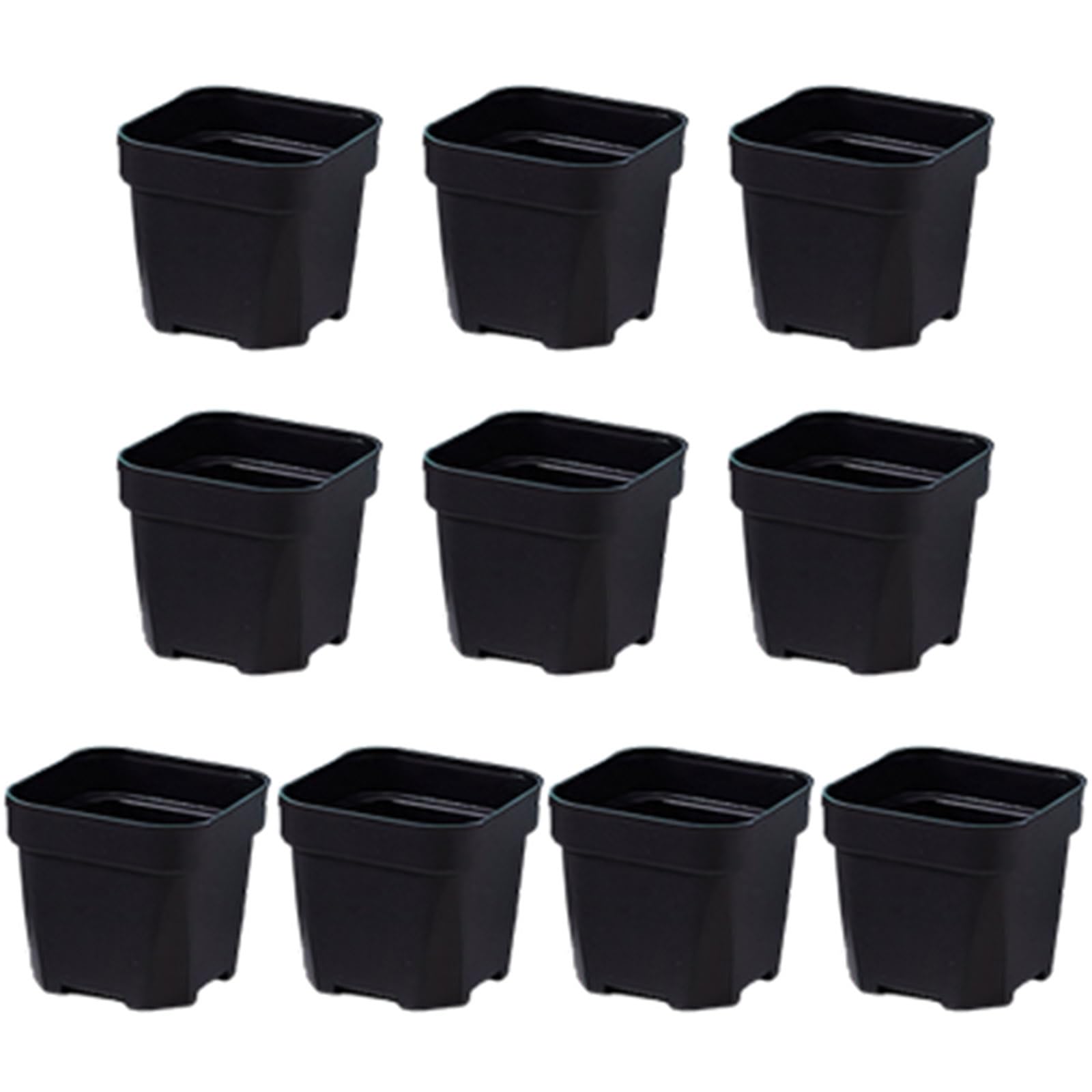 hogtnd Set of 10 Breathable Plastic Containers Flower Pots Special for Succulent Plants Balcony Plants Beginner Garden