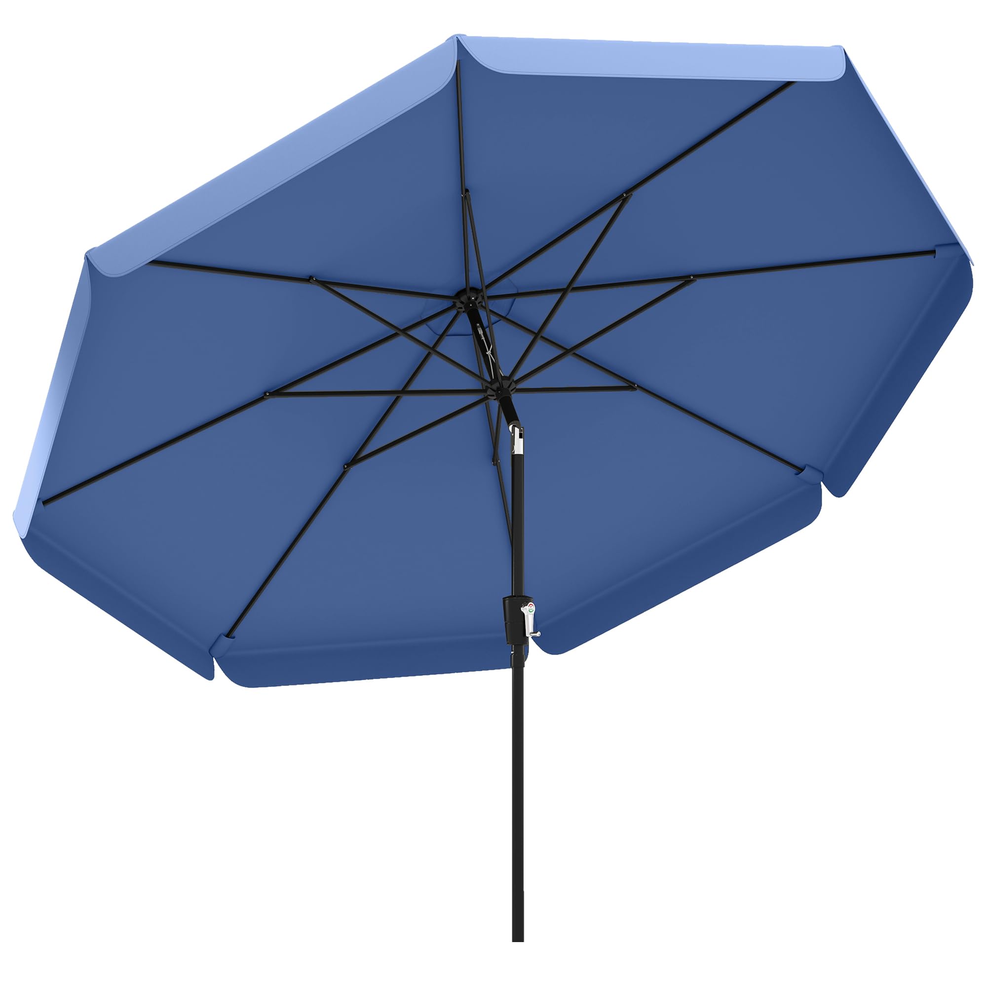 Outsunny Garden Parasol 3m Dark Blue Crank and Tilt Metal/Polyester