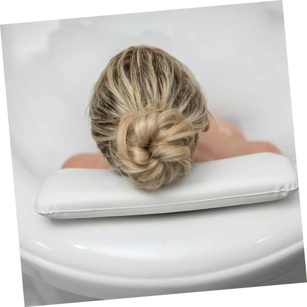Cuscino Bagno in PU con Ventosa Supporto Cervicale Ergonomico per e Spa Traspirante e Durevole