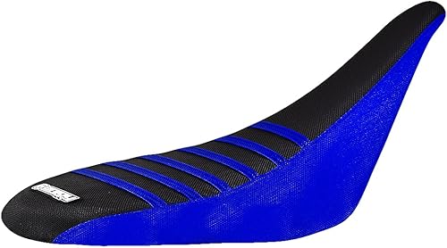 Enjoy Mfg Funda de asiento compatible con Yamaha Raptor 250 250 - #221 (lados azulesparte superior negravarillas azules)