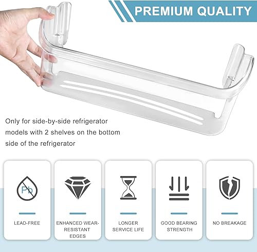 Vista 2 de Repuesto de estante para puerta de refrigerador 242126602 mejorado compatible con piezas de repuesto para estante de puerta de refrigerador