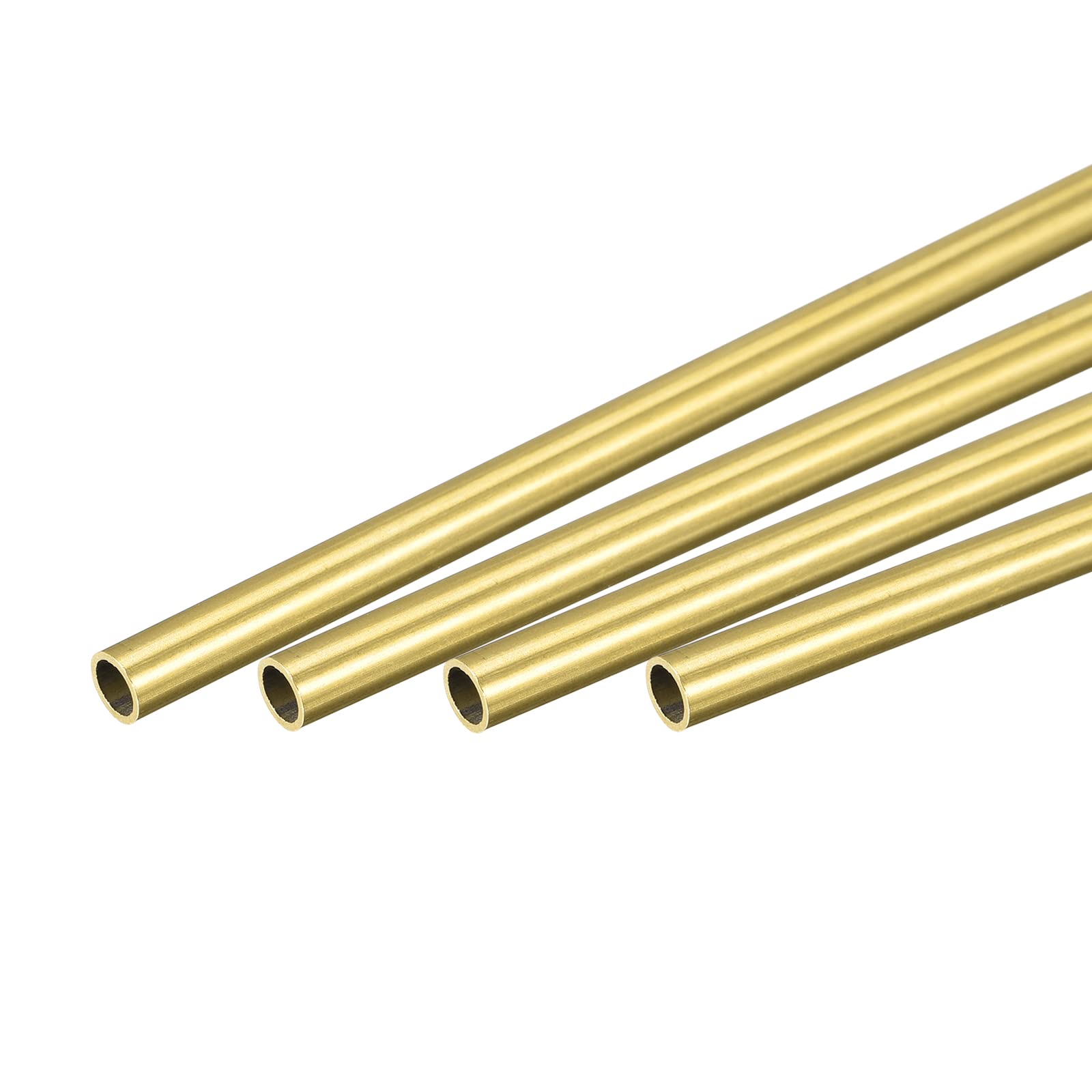 Tubo redondo de latón de 4 mm para modelismo, tubería metálica de 300 mm de largo