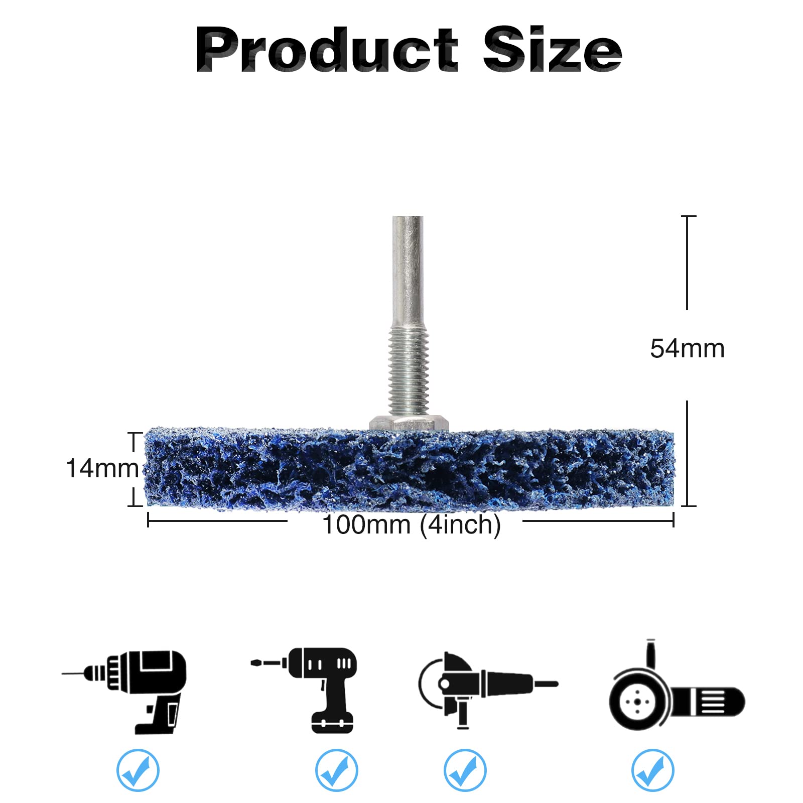 Dischi Smerigliatura 100mm Per Smerigliatrice - Nylon Per Vernice E Ruggine - Foto 3