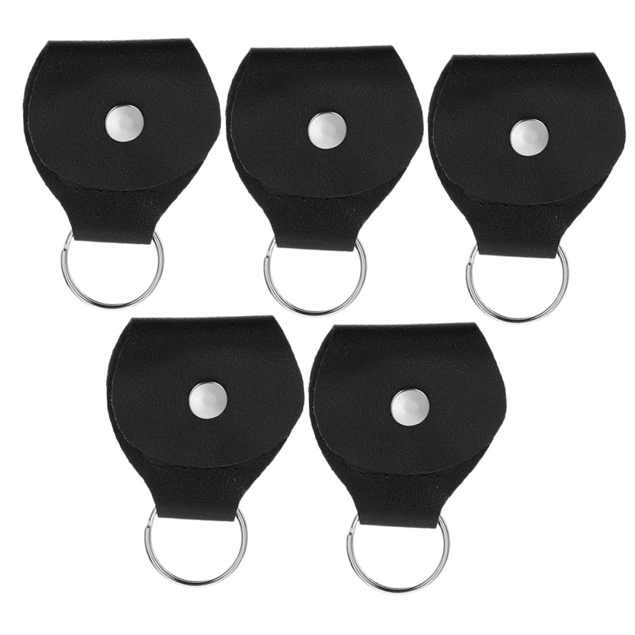 BESPORTBLE 2sets 5pcs Guitar Pick Holder Pu Leather Storage Bag with Buckle Design Durable Guitar Pick Organizing Pouch Keychain 5pcs*2