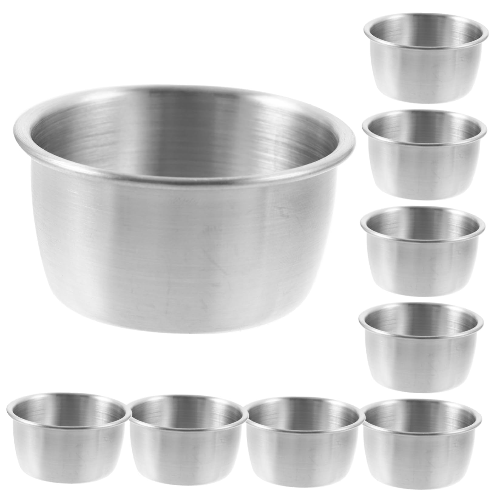 KICHOUSE 10 Pack Stainless Steel Sauce Dipping Cups Condiment Bowls for Restaurant Meal Prep Home Party Use