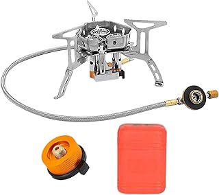 Camp Stove - Foldable Burner with Canister Adapter for Outdoor Camping | 2800W Foldable Outdoor Kitchen Equipment for Tail...