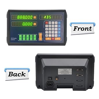 2Axis DRO Ecnomical Digital Readout Display Multi-Function, 5um Linear Scales 16''x40'' Glass Optical Encoder Sensor OEM for Lathe Milling Bridgeport Knee Mill (420mmx1020mm/16''x40'')