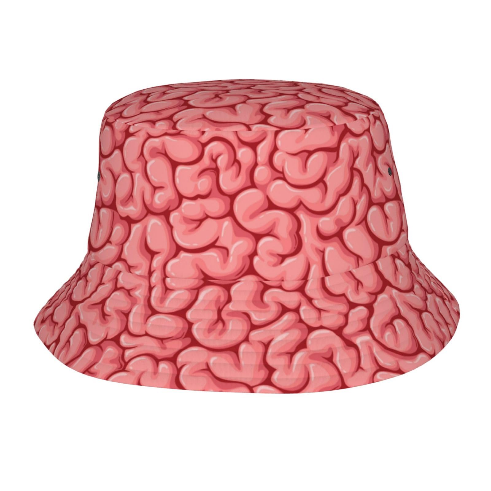 Halloween Bucket Hat Brain Hats for Women Men Funny Fisherman Hat Fishing Sun Cap Outdoor Holiday Decor